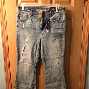 AEO artist flare hi-rise jeans